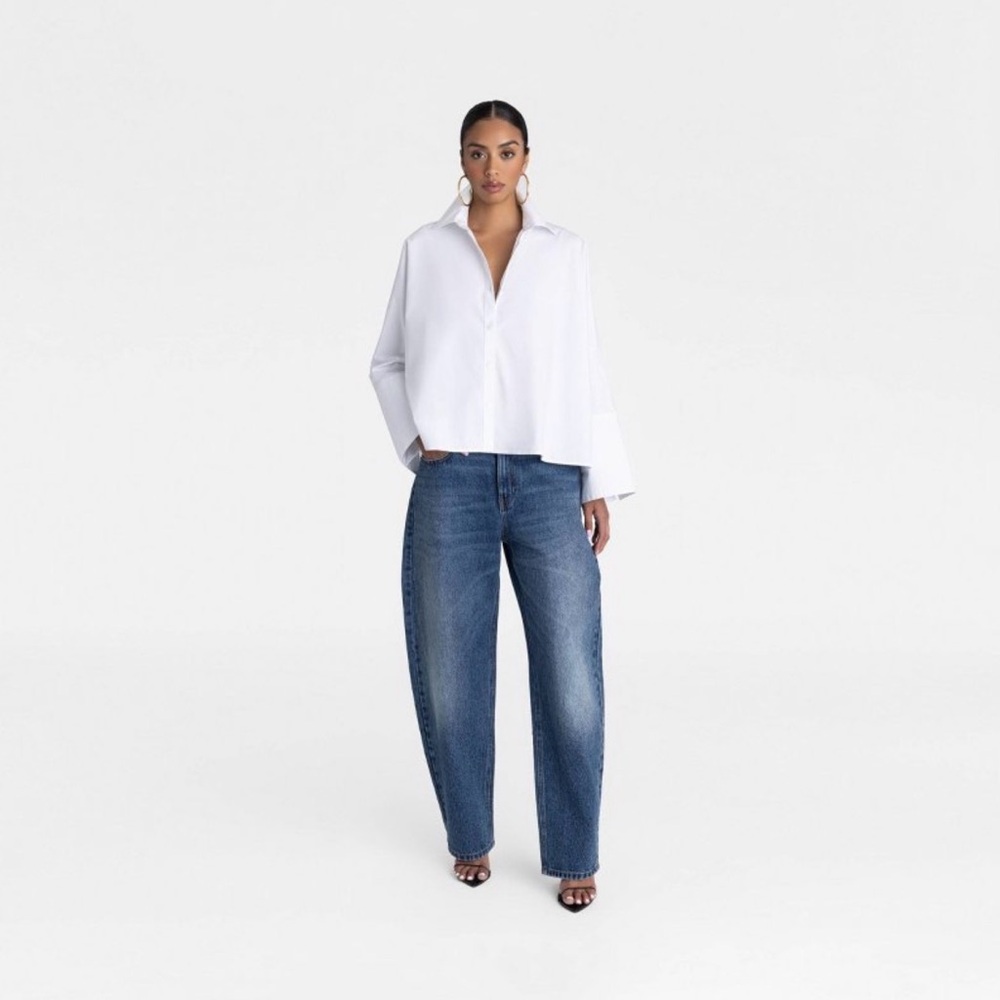 NWT KBB by Kahkana White Button Down Women's Shirt - M - Picture 3 of 3